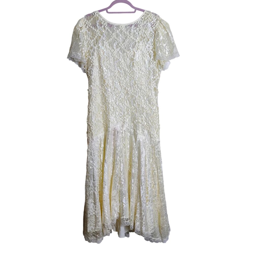 Vintage Cream Lace Maxi Dress